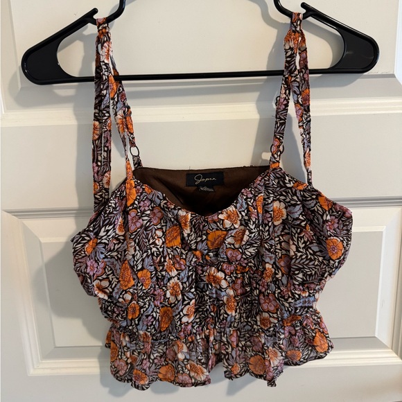 Japna Cropped Floral Tank Top - Picture 1 of 8